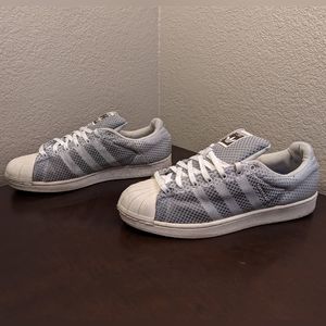 Adidas Originals Superstar Weave Pack Woven S77854 Clear Grey/Wht Men's Size 12